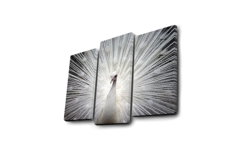 Dekorativ Canvasmålning LED-belysning 3 Delar - Flerfärgad - Inredning - Tavlor & posters - Canvastavla