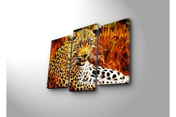 Dekorativ Canvasmålning LED-belysning 3 Delar - Flerfärgad - Inredning - Tavlor & posters - Canvastavla