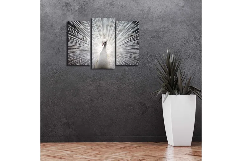 Dekorativ Canvasmålning LED-belysning 3 Delar - Flerfärgad - Inredning - Tavlor & posters - Canvastavla