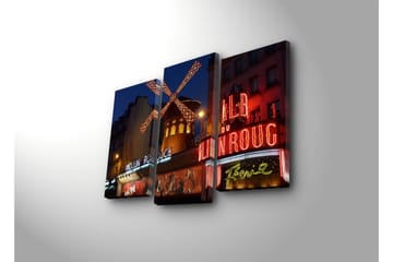 Dekorativ Canvasmålning LED-belysning 3 Delar - Flerfärgad - Inredning - Tavlor & posters - Canvastavla