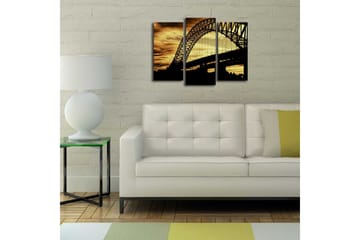 Dekorativ Canvasmålning LED-belysning 3 Delar - Flerfärgad - Inredning - Tavlor & posters - Canvastavla