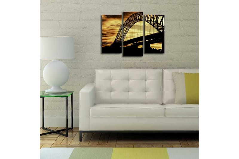 Dekorativ Canvasmålning LED-belysning 3 Delar - Flerfärgad - Inredning - Tavlor & posters - Canvastavla