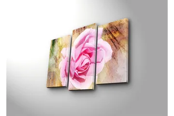 Dekorativ Canvasmålning LED-belysning 3 Delar - Flerfärgad - Inredning - Tavlor & posters - Canvastavla