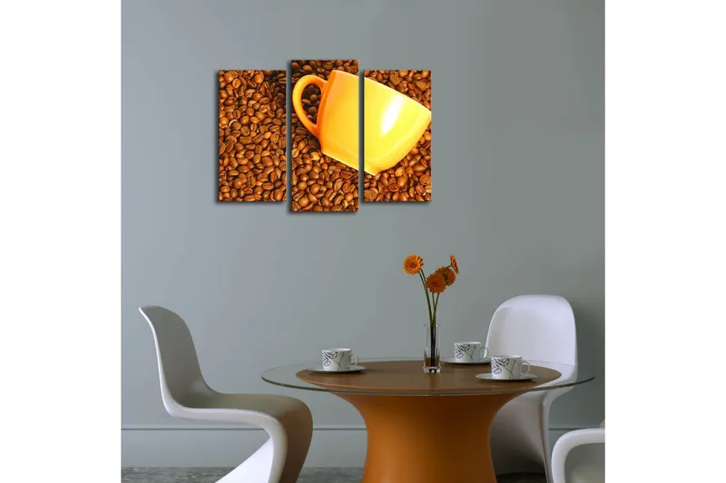 Dekorativ Canvasmålning LED-belysning 3 Delar - Flerfärgad - Inredning - Tavlor & posters - Canvastavla