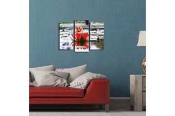 Dekorativ Canvasmålning LED-belysning 3 Delar - Flerfärgad - Inredning - Tavlor & posters - Canvastavla