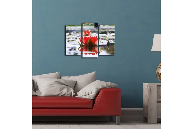 Dekorativ Canvasmålning LED-belysning 3 Delar - Flerfärgad - Inredning - Tavlor & posters - Canvastavla