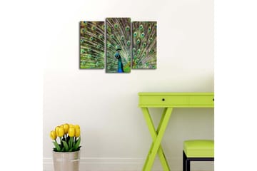 Dekorativ Canvasmålning LED-belysning 3 Delar - Flerfärgad - Inredning - Tavlor & posters - Canvastavla