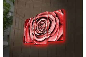 Dekorativ Canvasmålning LED-belysning 3 Delar - Flerfärgad - Inredning - Tavlor & posters - Canvastavla