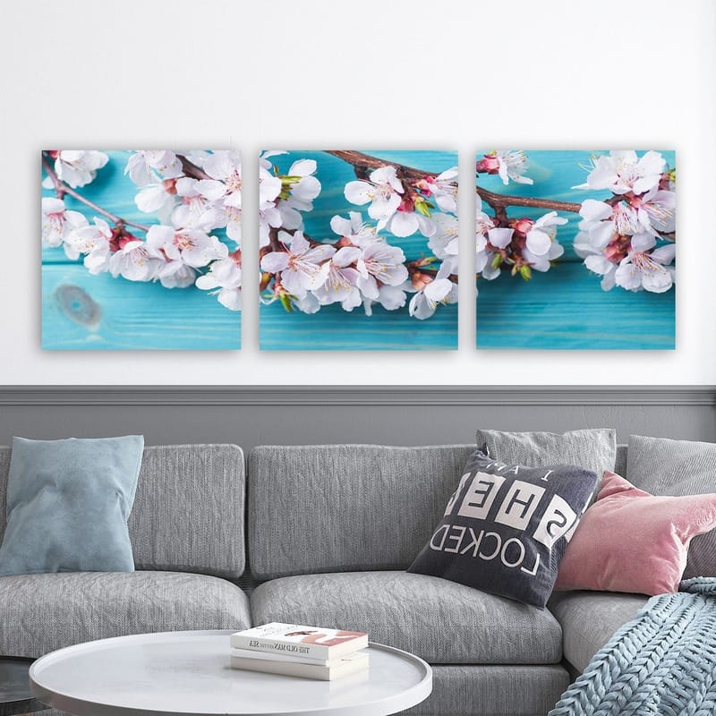 Dekorativ Canvastavla 3-Delar 30x30 cm - Flerfärgad - Inredning - Tavlor & posters - Canvastavla