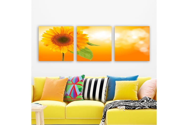 Dekorativ Canvastavla 3-Delar 30x30 cm - Flerfärgad - Inredning - Tavlor & posters - Canvastavla