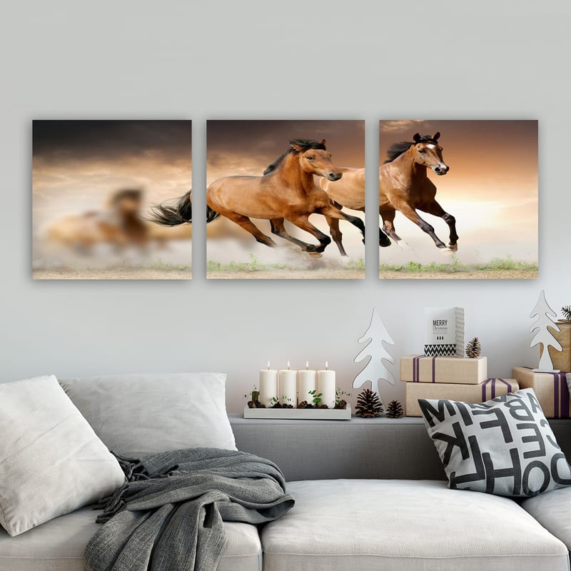 Dekorativ Canvastavla 3-Delar 30x30 cm - Flerfärgad - Inredning - Tavlor & posters - Canvastavla