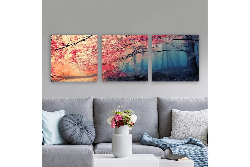 Dekorativ Canvastavla 3-Delar 30x30 cm - Flerfärgad - Inredning - Tavlor & posters - Canvastavla