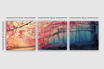 Dekorativ Canvastavla 3-Delar 30x30 cm - Flerfärgad - Inredning - Tavlor & posters - Canvastavla