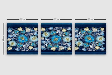 Dekorativ Canvastavla 3-Delar 30x30 cm - Flerfärgad - Inredning - Tavlor & posters - Canvastavla