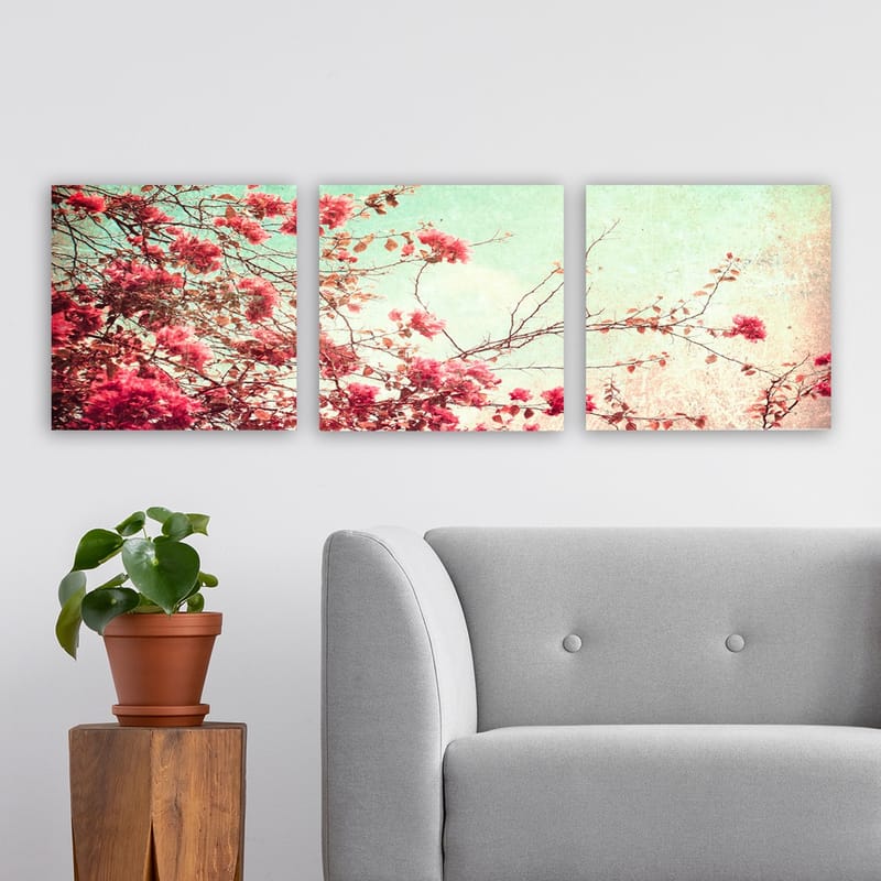 Dekorativ Canvastavla 3-Delar 30x30 cm - Flerfärgad - Inredning - Tavlor & posters - Canvastavla