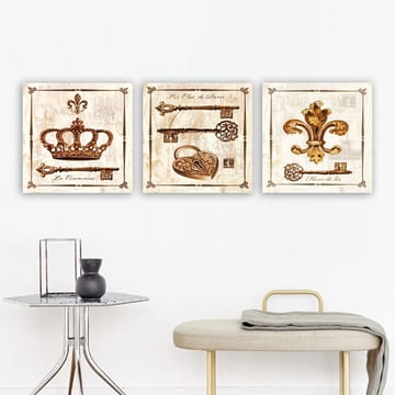 Dekorativ Canvastavla 3-Delar 30x30 cm - Flerfärgad - Inredning - Tavlor & posters - Canvastavla