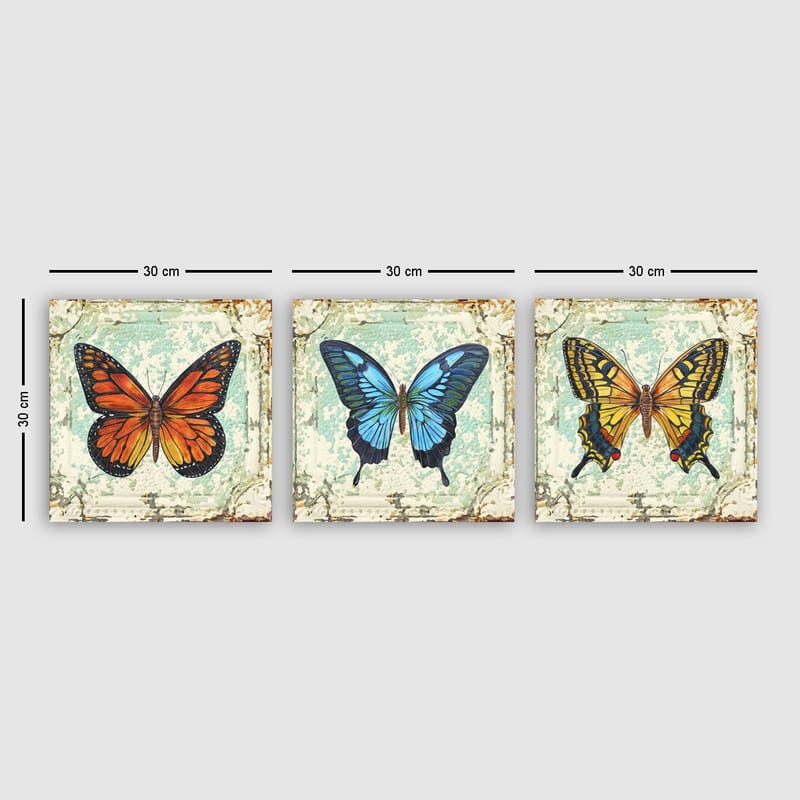 Dekorativ Canvastavla 3-Delar 30x30 cm - Flerfärgad - Inredning - Tavlor & posters - Canvastavla