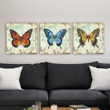 Dekorativ Canvastavla 3-Delar 30x30 cm - Flerfärgad - Inredning - Tavlor & posters - Canvastavla