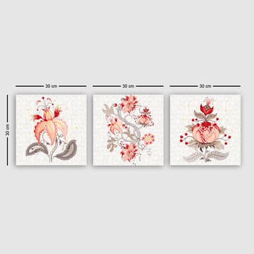 Dekorativ Canvastavla 3-Delar 30x30 cm - Flerfärgad - Inredning - Tavlor & posters - Canvastavla