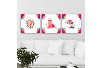 Dekorativ Canvastavla 3-Delar 30x30 cm - Flerfärgad - Inredning - Tavlor & posters - Canvastavla