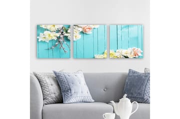 Dekorativ Canvastavla 3-Delar 30x30 cm - Flerfärgad - Inredning - Tavlor & posters - Canvastavla