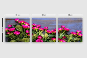 Dekorativ Canvastavla 3-Delar 30x30 cm - Flerfärgad - Inredning - Tavlor & posters - Canvastavla