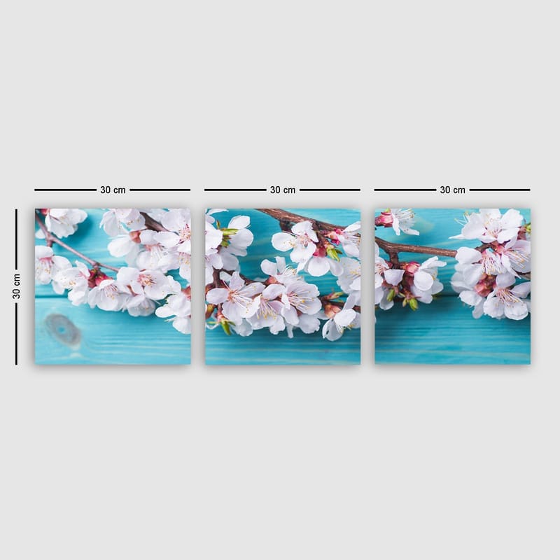 Dekorativ Canvastavla 3-Delar 30x30 cm - Flerfärgad - Inredning - Tavlor & posters - Canvastavla