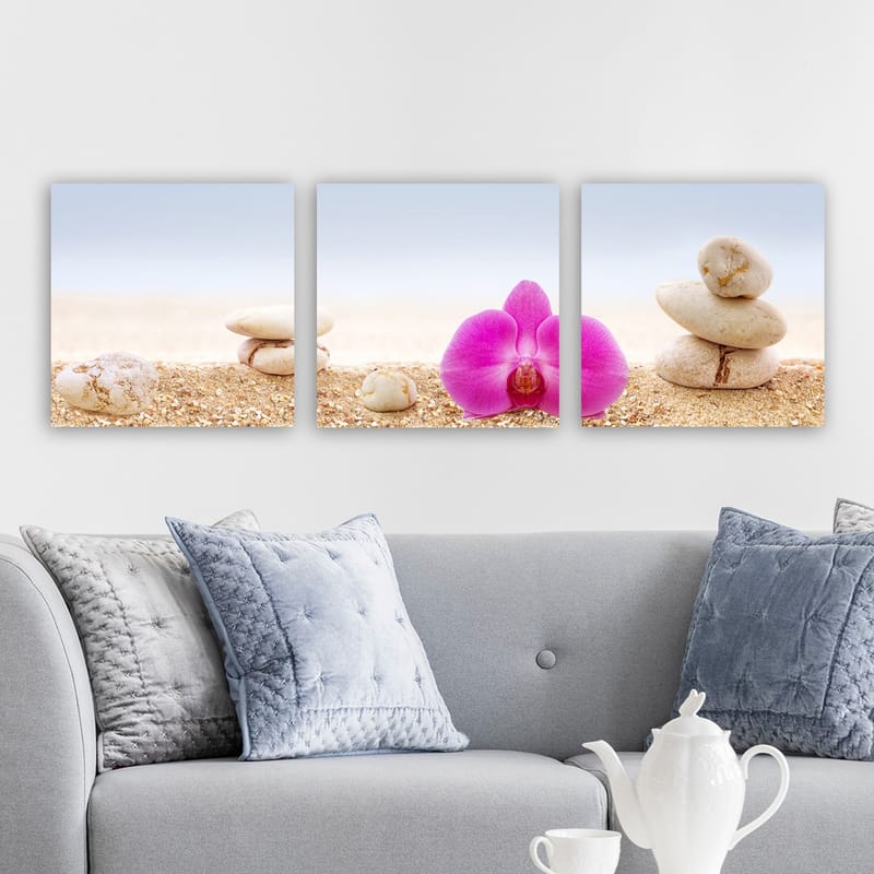 Dekorativ Canvastavla 3-Delar 30x30 cm - Flerfärgad - Inredning - Tavlor & posters - Canvastavla