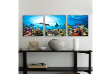 Dekorativ Canvastavla 3-Delar 30x30 cm - Flerfärgad - Inredning - Tavlor & posters - Canvastavla