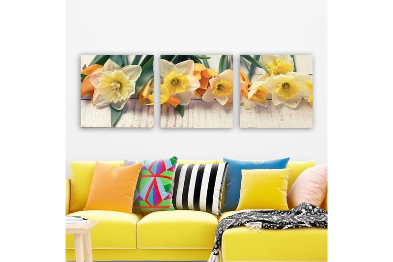 Dekorativ Canvastavla 3-Delar 30x30 cm - Flerfärgad - Inredning - Tavlor & posters - Canvastavla