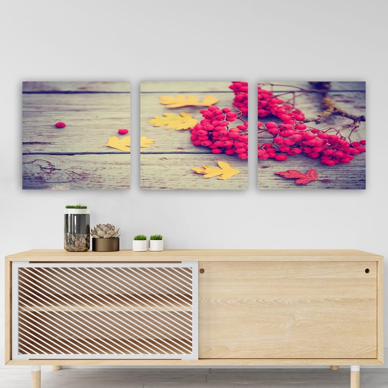 Dekorativ Canvastavla 3-Delar 30x30 cm - Flerfärgad - Inredning - Tavlor & posters - Canvastavla