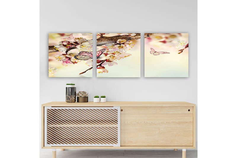 Dekorativ Canvastavla 3-Delar 30x30 cm - Flerfärgad - Inredning - Tavlor & posters - Canvastavla