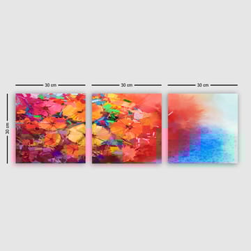 Dekorativ Canvastavla 3-Delar 30x30 cm - Flerfärgad - Inredning - Tavlor & posters - Canvastavla