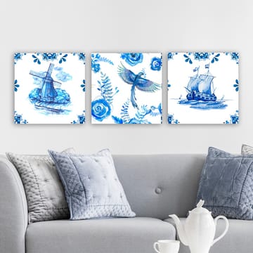 Dekorativ Canvastavla 3-Delar 30x30 cm - Flerfärgad - Inredning - Tavlor & posters - Canvastavla