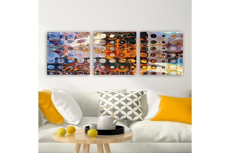 Dekorativ Canvastavla 3-Delar 30x30 cm - Flerfärgad - Inredning - Tavlor & posters - Canvastavla