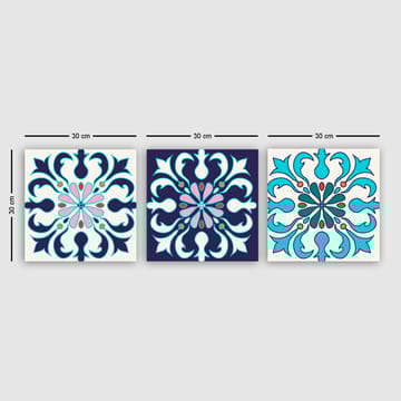 Dekorativ Canvastavla 3-Delar 30x30 cm - Flerfärgad - Inredning - Tavlor & posters - Canvastavla