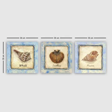 Dekorativ Canvastavla 3-Delar 30x30 cm - Flerfärgad - Inredning - Tavlor & posters - Canvastavla