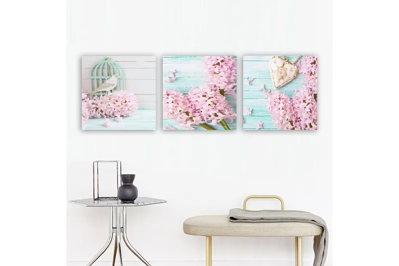 Dekorativ Canvastavla 3-Delar 30x30 cm, Flerfärgad