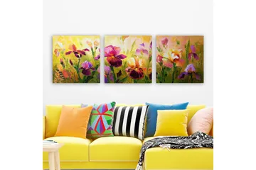 Dekorativ Canvastavla 3-Delar 30x30 cm - Flerfärgad - Inredning - Tavlor & posters - Canvastavla