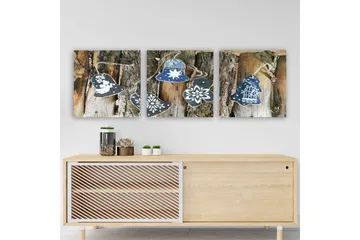 Dekorativ Canvastavla 3-Delar 30x30 cm - Flerfärgad - Inredning - Tavlor & posters - Canvastavla