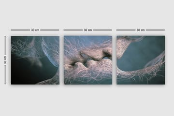 Dekorativ Canvastavla 3-Delar 30x30 cm - Flerfärgad - Inredning - Tavlor & posters - Canvastavla