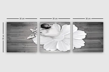 Dekorativ Canvastavla 3-Delar 30x30 cm - Flerfärgad - Inredning - Tavlor & posters - Canvastavla