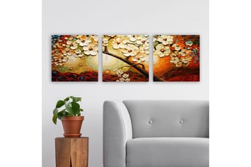 Dekorativ Canvastavla 3-Delar 30x30 cm - Flerfärgad - Inredning - Tavlor & posters - Canvastavla