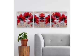 Dekorativ Canvastavla 3-Delar 30x30 cm - Flerfärgad - Inredning - Tavlor & posters - Canvastavla