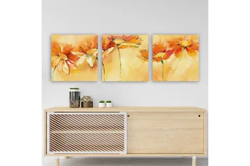 Dekorativ Canvastavla 3-Delar 30x30 cm - Flerfärgad - Inredning - Tavlor & posters - Canvastavla