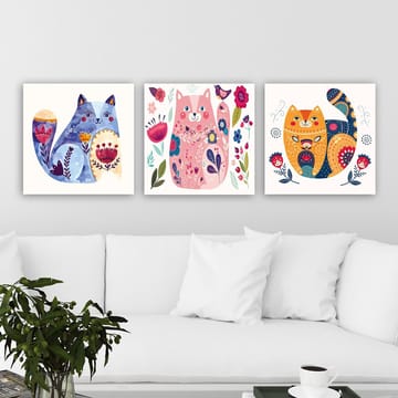 Dekorativ Canvastavla 3-Delar 30x30 cm - Flerfärgad - Inredning - Tavlor & posters - Canvastavla