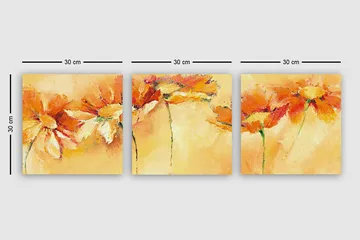 Dekorativ Canvastavla 3-Delar 30x30 cm - Flerfärgad - Inredning - Tavlor & posters - Canvastavla