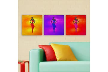 Dekorativ Canvastavla 3-Delar 30x30 cm - Flerfärgad - Inredning - Tavlor & posters - Canvastavla
