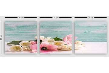 Dekorativ Canvastavla 3-Delar 30x30 cm - Flerfärgad - Inredning - Tavlor & posters - Canvastavla