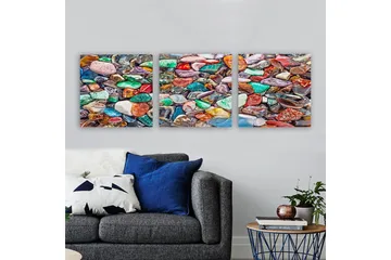 Dekorativ Canvastavla 3-Delar 30x30 cm - Flerfärgad - Inredning - Tavlor & posters - Canvastavla